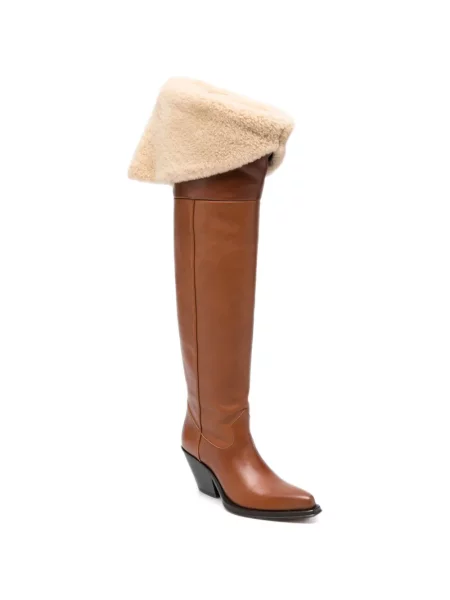Botine Chloé din piele maro