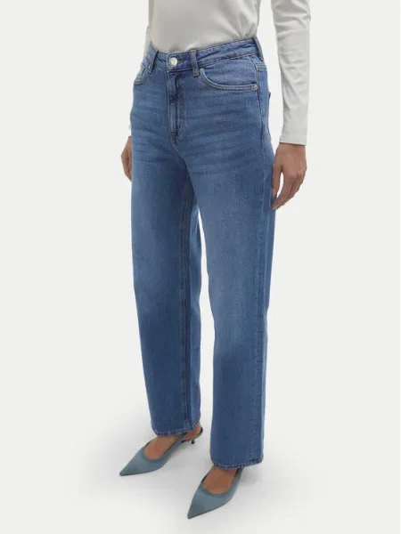 Vero Moda Blugi Tessa Wide Leg albastru
