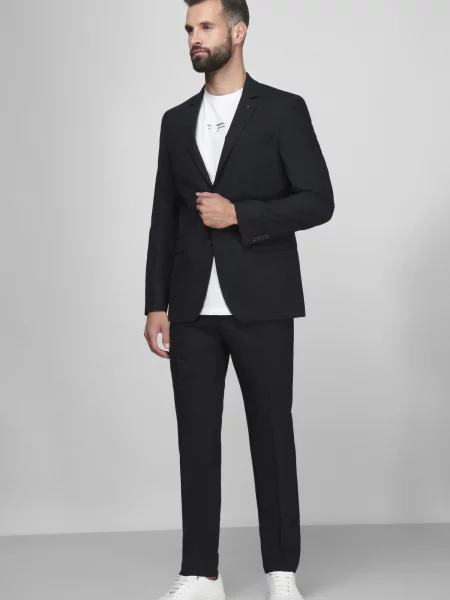 Вовняний костюмний костюм Karl Lagerfeld синій