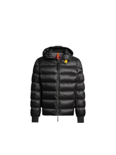Kurtka puchowa Parajumpers z kapturem z twillu czarna