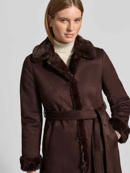 Płaszcz z obszyciem ze sztucznego futra Lauren Ralph Lauren