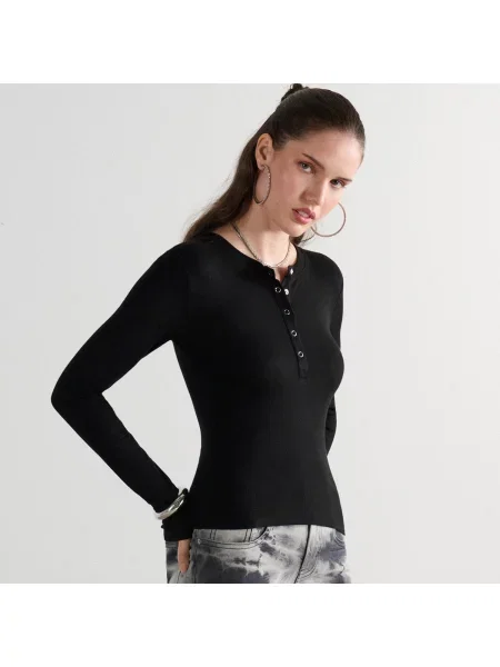 Лонгслив Cropp черный