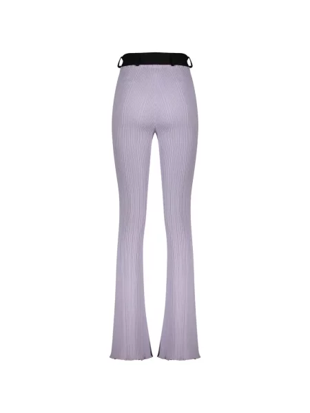 Cu centură pantaloni Ellery tricotate violet