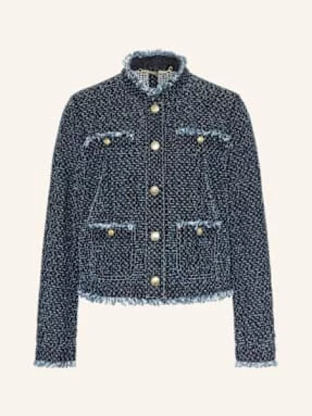 Marc Cain Żakiet Pudełkowy Z Tweedu blau