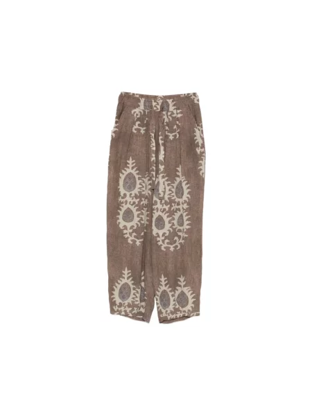 Spodnie Bazar Deluxe o krotszym kroju brązowe