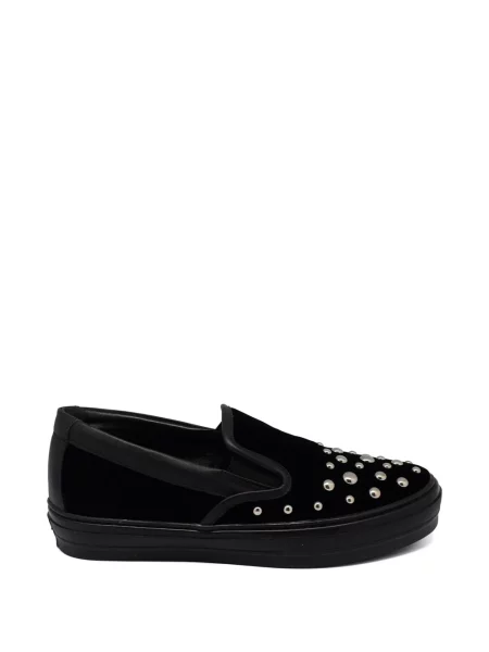 Pantofi loafer Ferragamo de catifea negru
