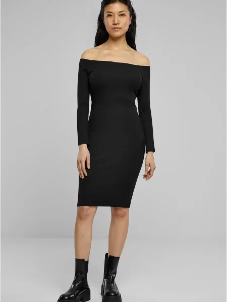 Rochie Urban Classics cu mâneci lungi negru