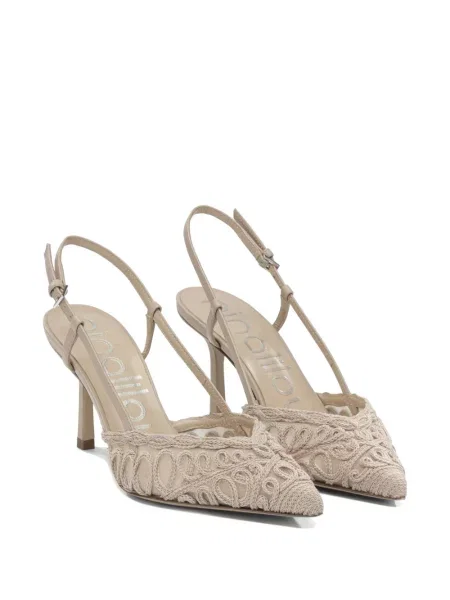 Pantofi cu toc Ninalilou tricotate slingback