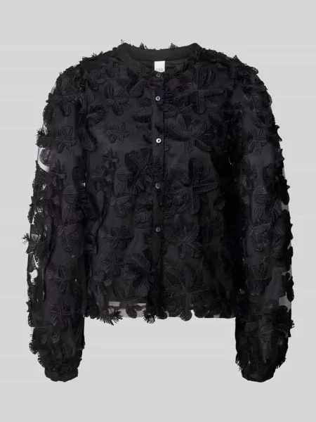 Bluzka o kroju regular fit ze szwami model KARLY' Y.a.s czarna
