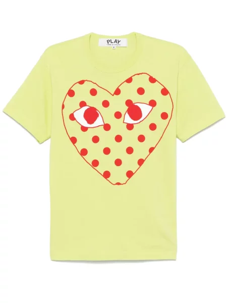 Tricou Comme Des Garcons Play cu imagine verde