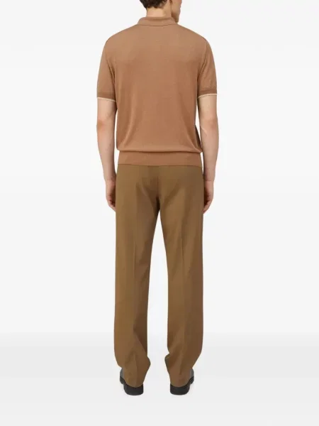 Tricou polo Retori de mătase maro