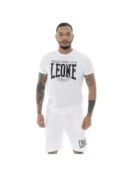 Scurt tricou Leone 1947 cu mâneci scurte alb