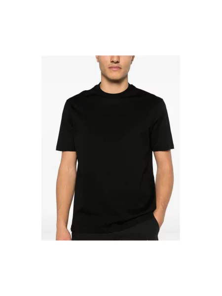Koszulka Emporio Armani z dżerseju z logo czarna