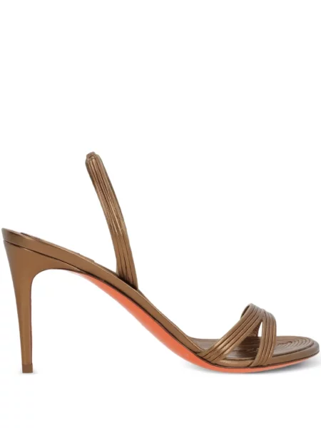 Sandale Santoni din piele auriu