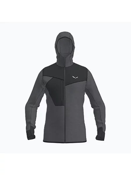Мъжки суитшърт за трекинг Salewa Puez 2 Dry Hood Fz black out черно