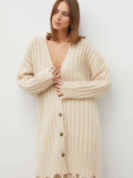 Вовняний кардиган Herskind легкий бежевий