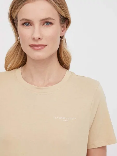 Tommy Hilfiger basic tričko béžové