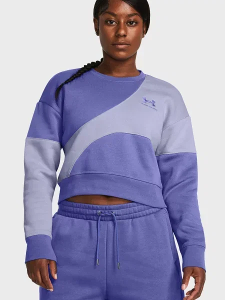 Флісова укорочена спортивна кофта Under Armour фіолетова