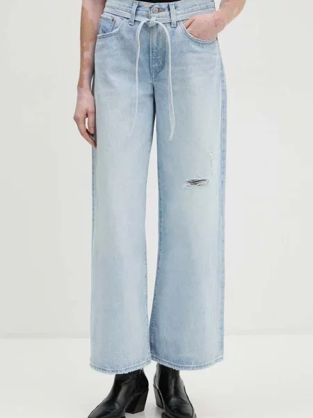 Levi's jeansy medium waist XL STRAIGHT niebieskie
