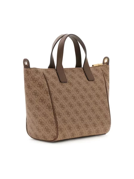 Torebka typu tote bag z naszywką z logo model FOLLIE' Guess brązowa