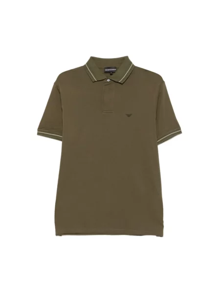 Koszulka polo Emporio Armani z logo zielona