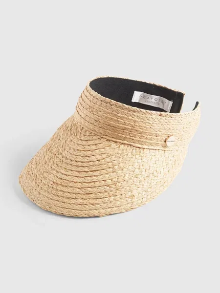 Seafolly șapcă pentru femei Raffia Visor bej