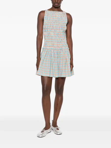 Rochie mini Faithfull în carouri albastru