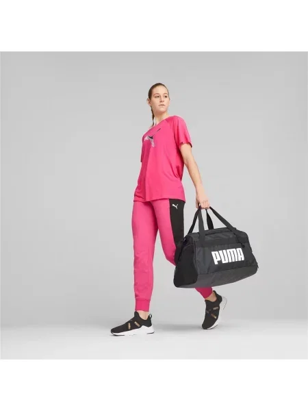 PUMA Športna torba Challenger S črna / bela siva