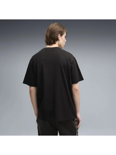 PUMA MÄ™ska koszulka Essentials Elevated Tape o luÅºnym kroju Akcesoria S czarny