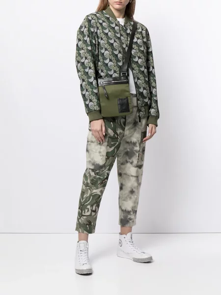 Kurtka bomber Ports V z nadrukiem w abstrakcyjne wzory zielony