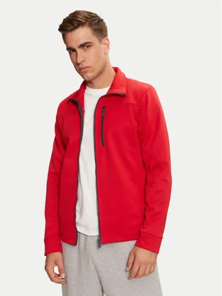 Hanorac crewneck Helly Hansen din fleece roșu