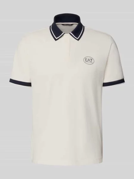 Koszulka polo o kroju regular fit z nadrukiem z logo Ea7 Emporio Armani biała