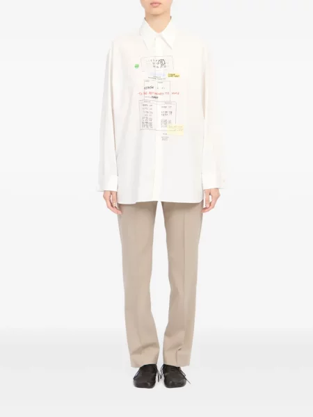 Ing Mm6 Maison Margiela nyomtatás fehér