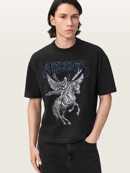 AllSaints tricou pentru bărbați din VANGUARD negru