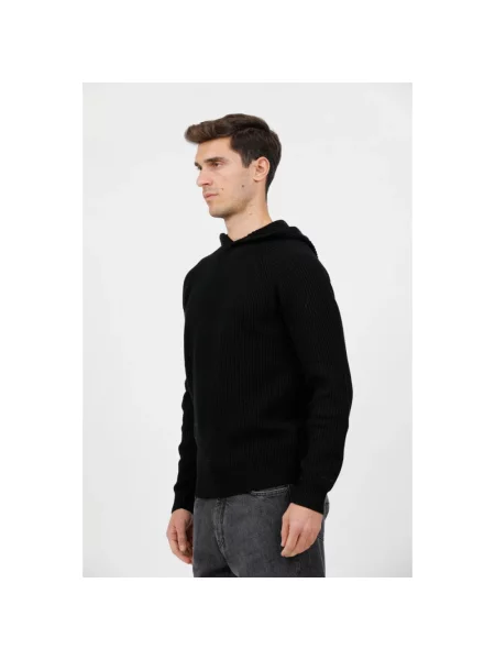 Bluza z kapturem Mc2 Saint Barth wełniana z kapturem czarna