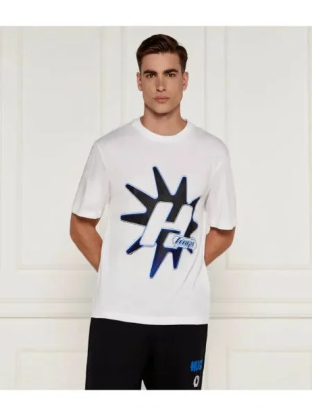 Hugo Blue Tricou Nestrolo alb