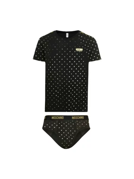 Koszulka Moschino w grochy czarna