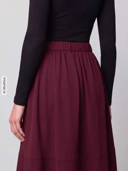 Rozkloszowana spódnica midi z mieszanka Robe Légère