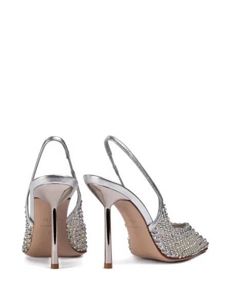 Pantofi cu toc Le Silla slingback alb
