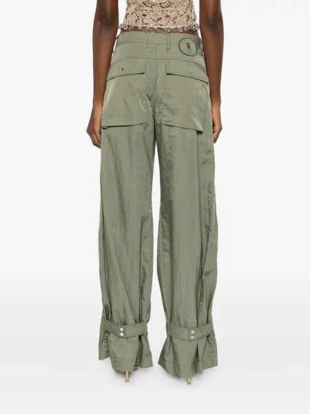 Pantaloni Rabanne plisate verde