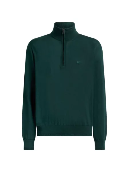 Pulover Etro cu broderie de lână verde