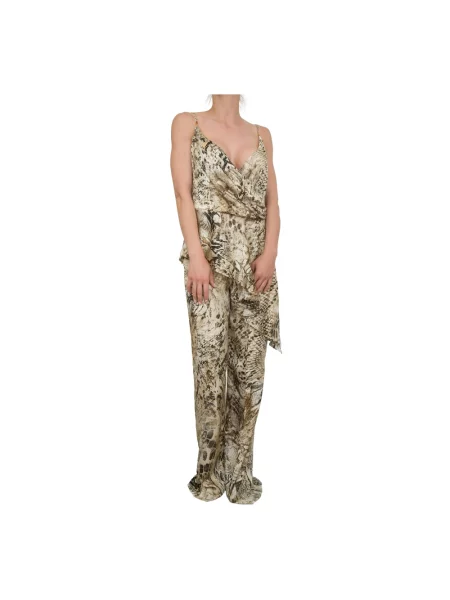 Marciano Guess spodnie GISELLE szerokie high waist beżowy