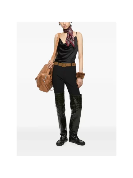 Satynowa bluzka Acne Studios czarna