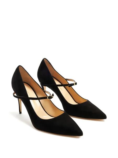 Pantofi cu toc Jennifer Chamandi din piele de căprioară negru