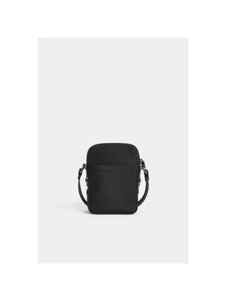 Torba crossbody Dsquared2 skórzana czarna
