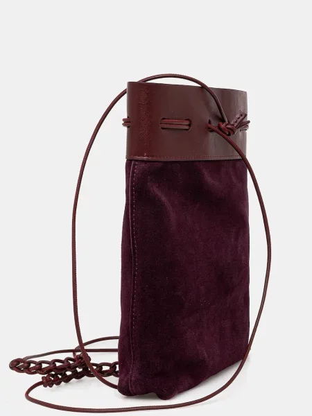 Шкіряна сумочка Forte Forte бордовий
