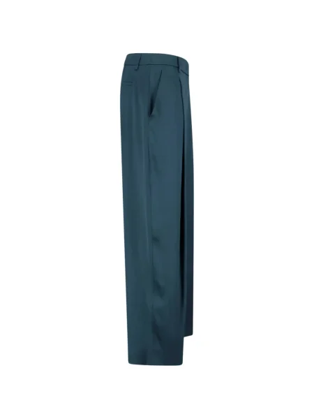 Pantaloni Giorgio Armani de mătase verde
