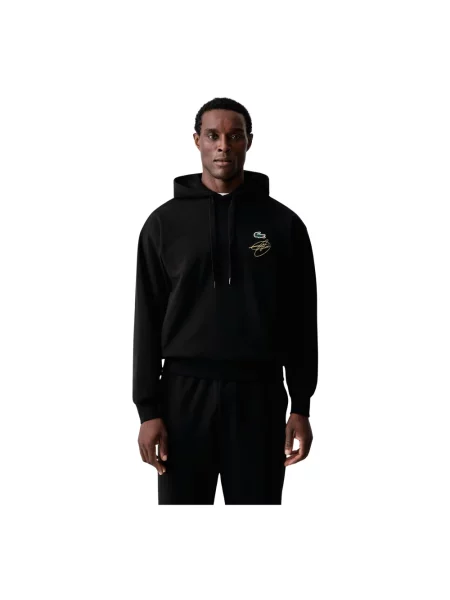Lacoste bluza z kapturem czarna