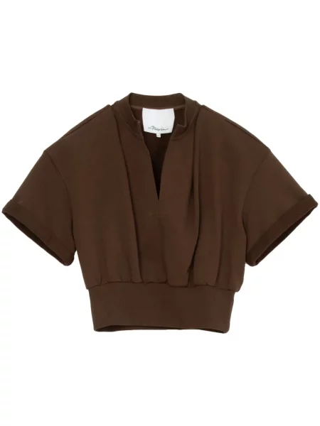 Tricou 3.1 Phillip Lim cu decolteu în V maro