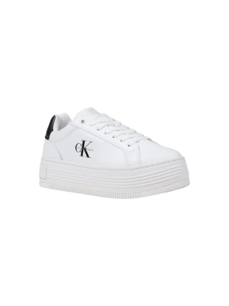 Маратонки Calvin Klein Jeans BOLD FLATF LOW LACE LTH бяло